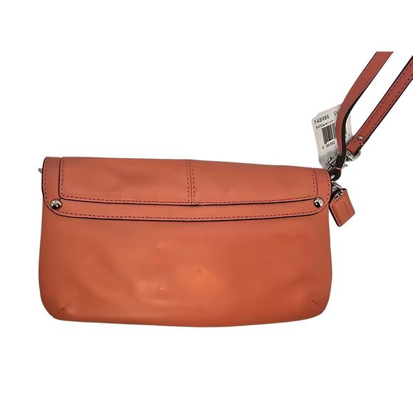 NWT Coach Wrist Purse Wallet Clutch Coral with Defect - Picture 4 of 8